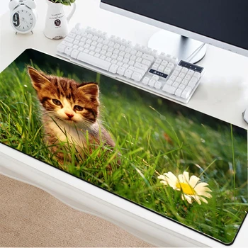 

Yuzuoan Cute Pet Cat Large MousePad Esports Player Game Dedicated Control Surface Mouse Pad Custom Picture Carpet Table Mat Size