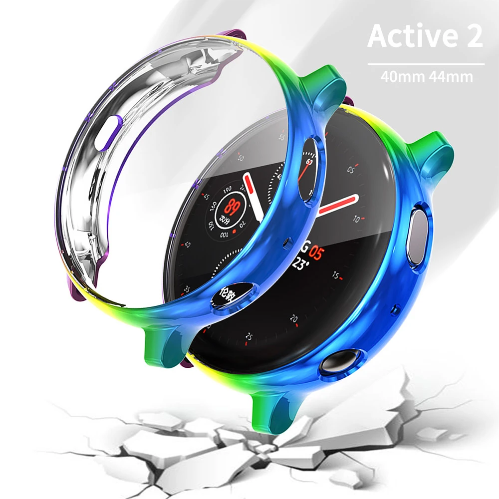 Чехол для Galaxy Watch Active 2 Samsung 40/44 мм цветной защитный чехол из ТПУ с полной защитой