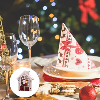 

1Pc Wooden Countdown Calendar Stereo Christmas Calendar Ornament Without Battery