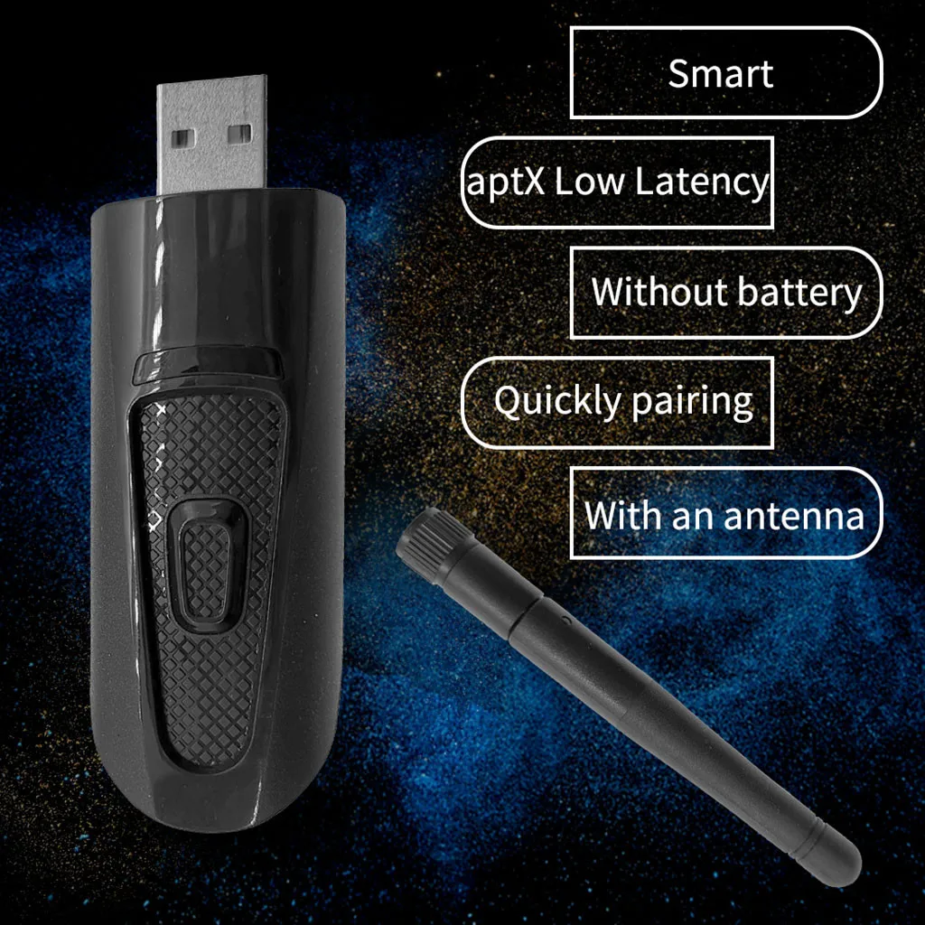 Низкая задержка USB Bluetooth аудио передатчик адаптер для ТВ ПК ноутбука PS4 переключатель