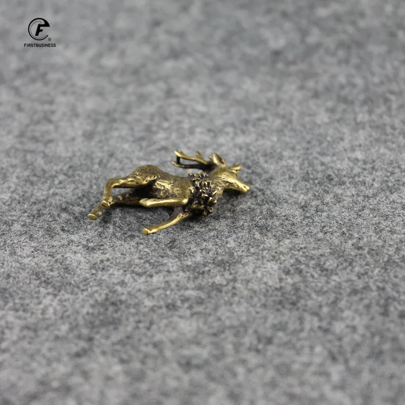 ヴィンテージの銅製鹿の置物,1ペア,真ちゅう製の鹿の置物,幸運な風水