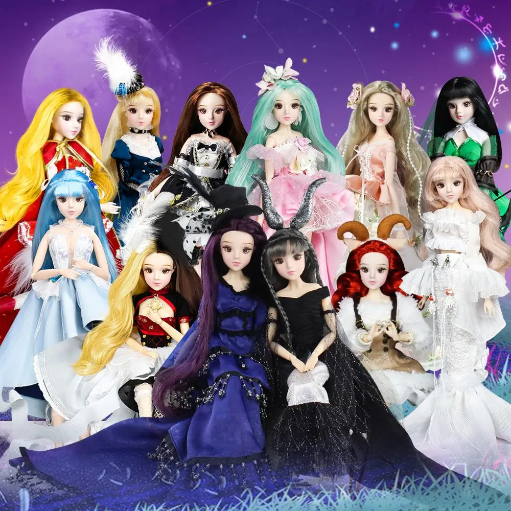 BJD MMGirl 12 созвездий серия 14 шарнирное тело 30 см искусственная кожа и подставка для