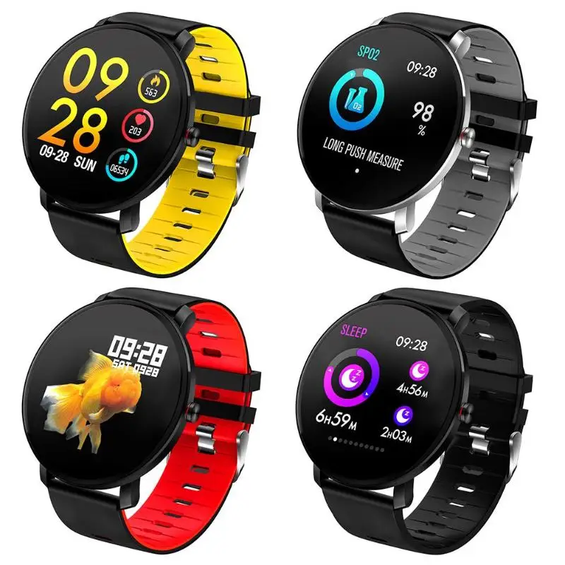 K9 IP68 Waterproof Heart Rate Blood Pressure Monitor Call Reminder Smart Band Standard 20mm Easy-To-Replace Strap Calories