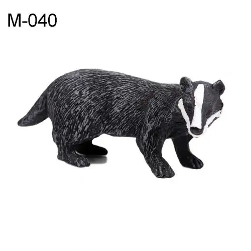 040 Моделирование леса диких животных модель Барсук Росомаха Anteater Beaver Bear фигурка ПВХ игрушка фигурка подарок для детей - Цвет: 040