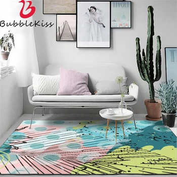 

Bubble Kiss 100% Polyester Soft Rugs and Carpets for Home Living Room Nordic Color Spray Pattern Carpet Floor Mat Modern Design