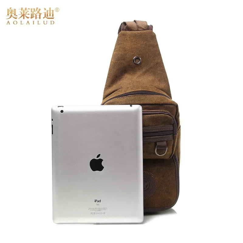 

2019 New Style Europe Street Fashion Casual Lettered British Style Canvas Men's Bag Multi-functional Shoulder Cross-body Chest P