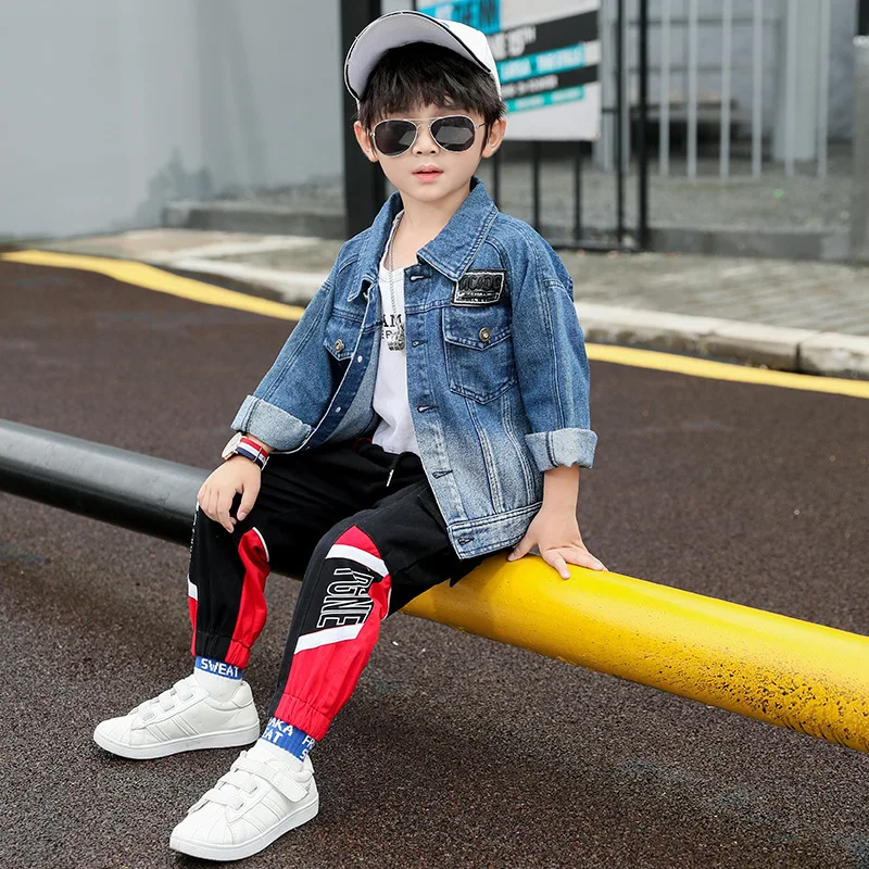 

Childrenswear BOY'S Autumn Clothing 2019 New Style Children Jeans Coat Spring And Autumn Western Style Fashion Korean-style Jack