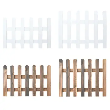 

Wooden Picket Fences Miniature Fairy Garden Fence For Christmas Wedding Party Garden Home Decoration