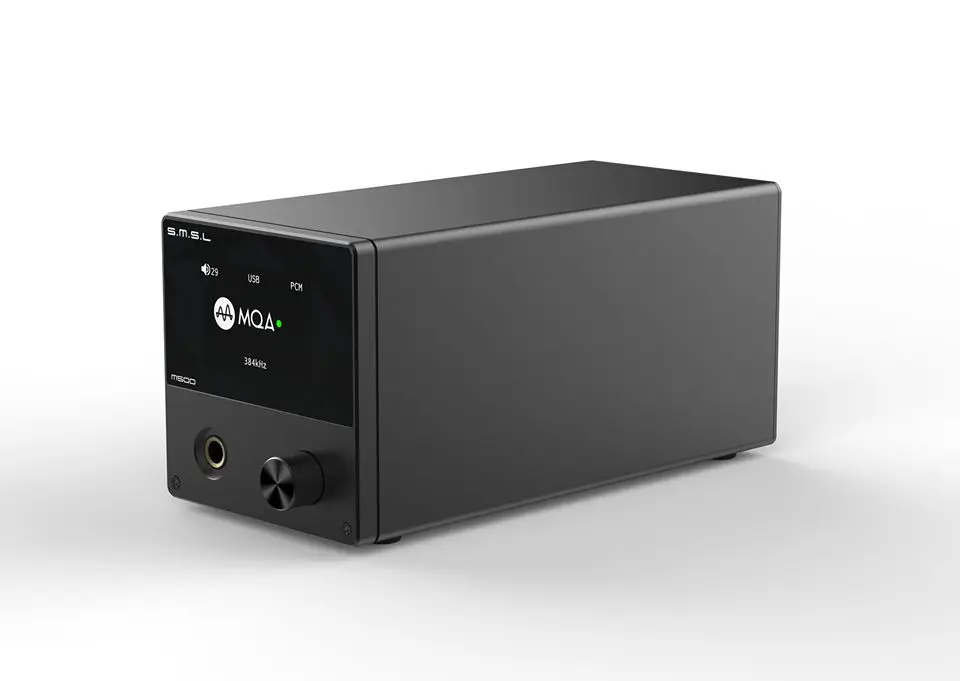 SMSL M500 ES9038PRO HI-RES Audio Supports MQA USB DAC XMOS XU216 DSD512 And Native DSD Big Power with Remote Control - Цвет: Черный