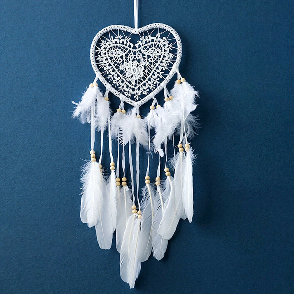 

Wind Chimes Handmade Indian Dream Catcher Net With Feathers 45 cm Wall Hanging Craft Gift Home Decorationc