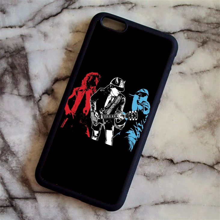 KETAOTAO ACDC Rock Band чехол для телефона s для iPhone 4S 5C SE 5 5S 6 6S 7 8 Plus XR XS Max чехол из мягкого ТПУ резины силикона - Цвет: Белый
