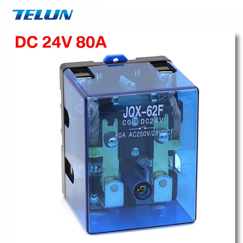 TELUN 24V 80A silver contact double open double closed high power relay