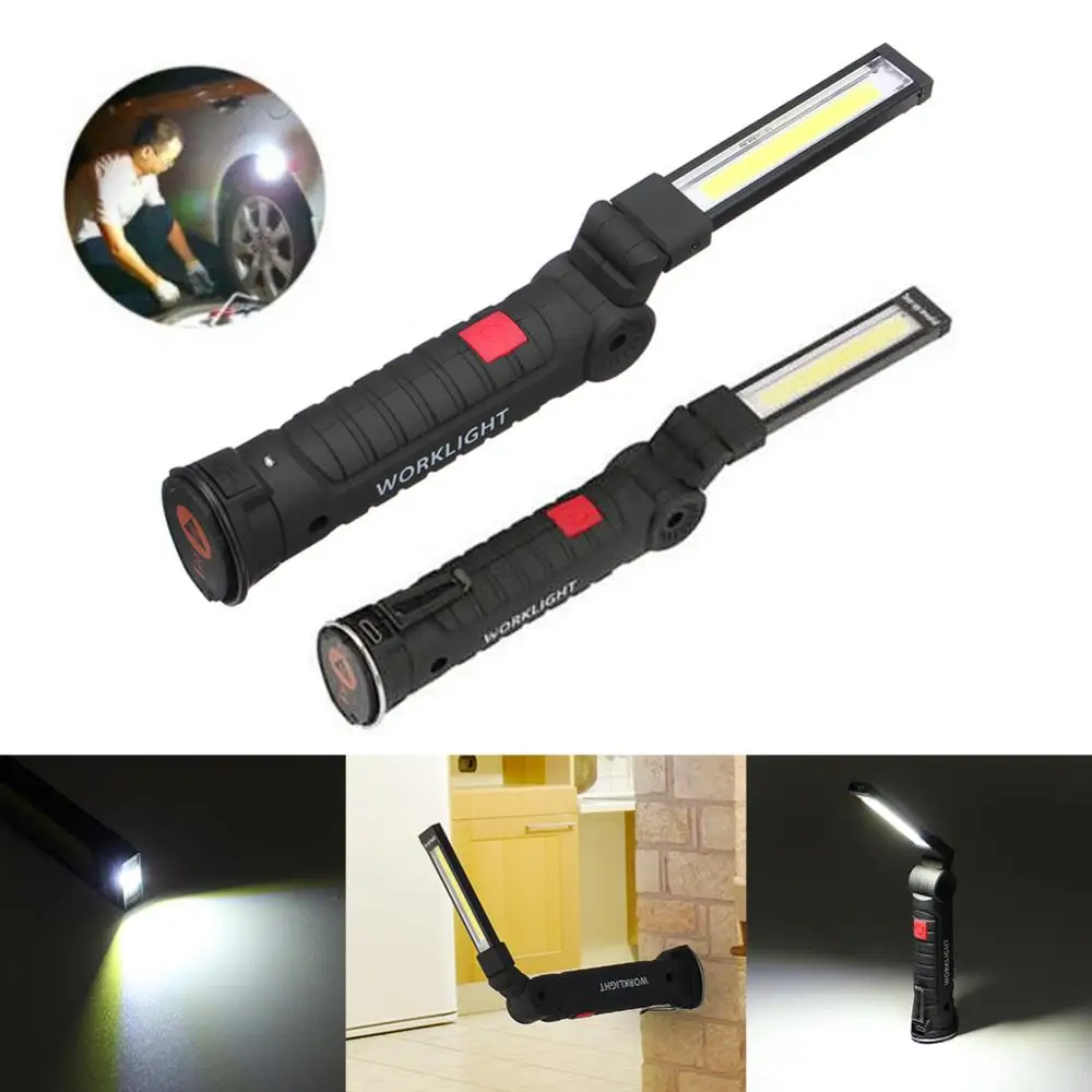 

Hot Sell COB+LED Rechargeable Magnetic Torch Flexible Inspection Lamp Cordless Worklight