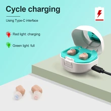 2021 New best Mini Ear Hearing Aids Apparatus In Ear Invisible Hearing Aid Assistant Adjustable Sound Amplifier For Deaf Elderly