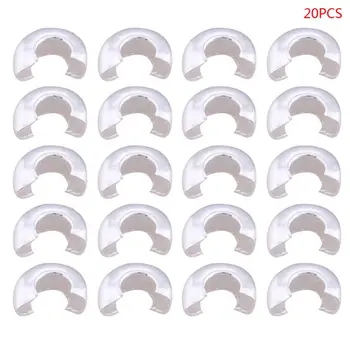 

20pcs Top Quality 925 Silver 4mm Crimp Bead Knot Cover Crimps Opening Clasp for Jewelry Craft Making Findings