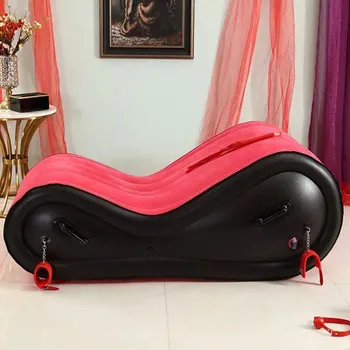 Sex Color Inflatable Air Sofa Bed For Adult Love Chair Beach Garden Outdoor Home Cushion Pillow Foldable Travel Camping Beds Set 3