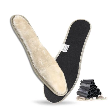 

1 Pair solid Unisex Deodorant plus velvet insole suitable for snow boots Autumn winter plush warm Bamboo charcoal insole
