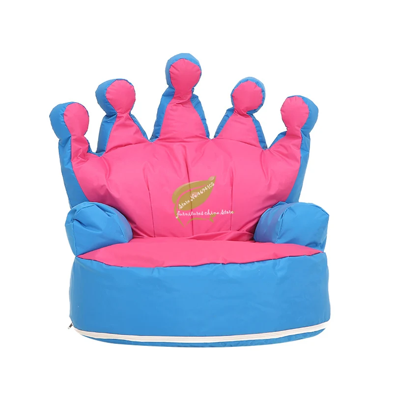 European Children's Small Sofa Crown Cartoon Removable and Washable Sofa Princess Room Decoration Single Infant Kids Furniture