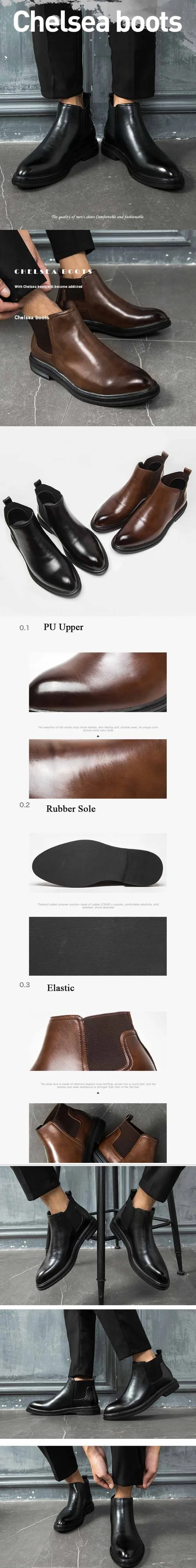 ARIARI/ г., зимние ботинки «Челси» мужская кожаная обувь мужские Ботильоны Модная брендовая осенне-зимняя мужская обувь