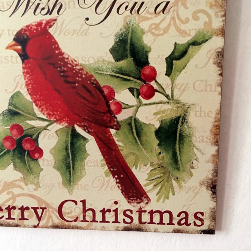 Винтажный примитивный Подвесной деревянный знак, деревянная табличка, декор для рождественской елки, подвески, подвесные украшения