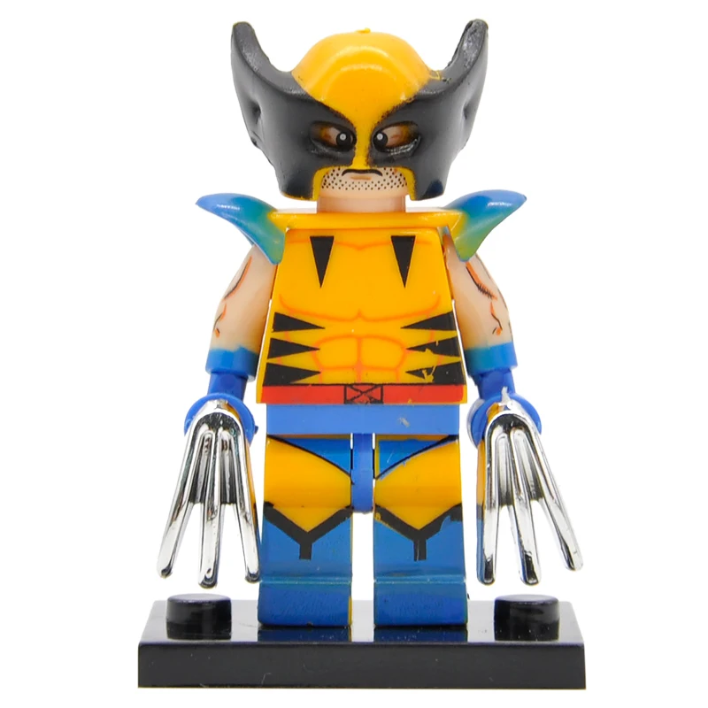 Один горячий Марвел Росомаха фигура X-men Logan Howlett супер герой строительные блоки наборы модели Кирпичи игрушки для детей - Цвет: D