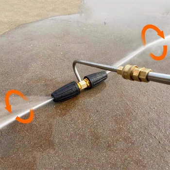 

4000PSI Double Rotating Nozzle High Pressure Washer Turbo Nozzle Black