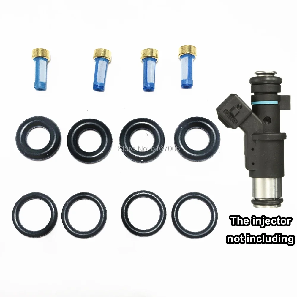 Fuel Injector Repair Kits 4sets for Peugeot 206 307 406 407 607 806 807 Expert 2.0/16V 1984E2 01F002A (AY-RK801)
