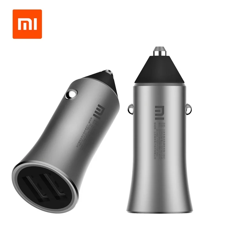 Автомобильное зарядное устройство Xiaomi оригинальный быстрый заряд 18 Вт с двумя