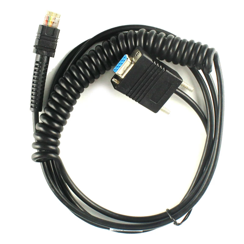 New Scanner 5V 3M RS232 Serial Coiled Cable Compatible for Zebra LI3608 LI3678 DS3608 DS3678 Barcode Scanner Cable