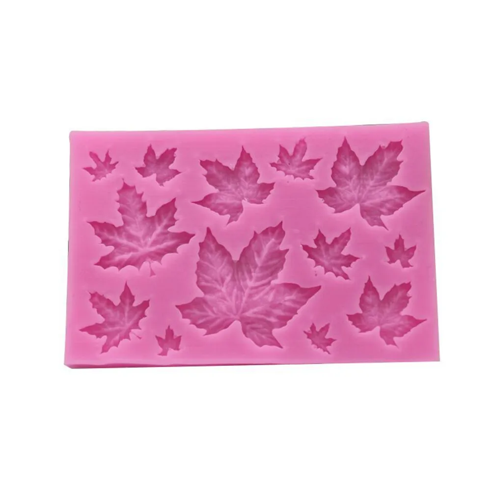 

Soap Clay Molds Design DIY UV Resin Leaves Concrete Maple Leaves Silicone 3d Wall Panel Jewelry Accessories Fondant Cake Mold