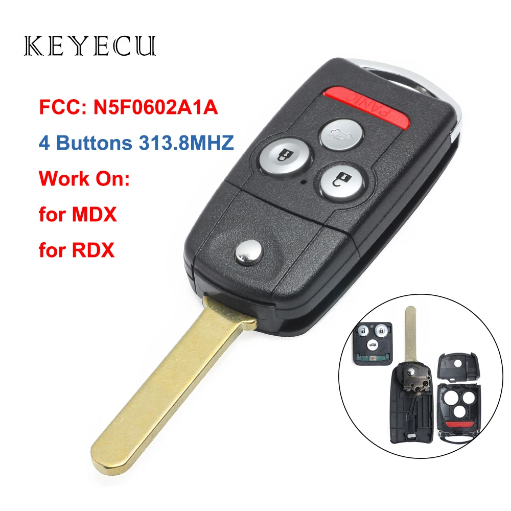 Keyecu для Acura MDX RDX 2007 2008 2009 2010 2011 2012 2013 пульт дистанционного ключа, Часть#: N5F0602A1A