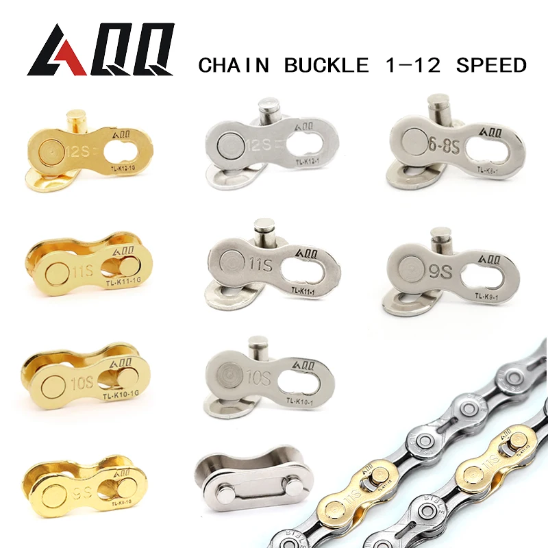 

AQQ 10 Pair 1/6/7/8/9/10/11/12 Speed Bicycle Chain Link Chain Buckle Missing Link Chain button Movable joint Brand products