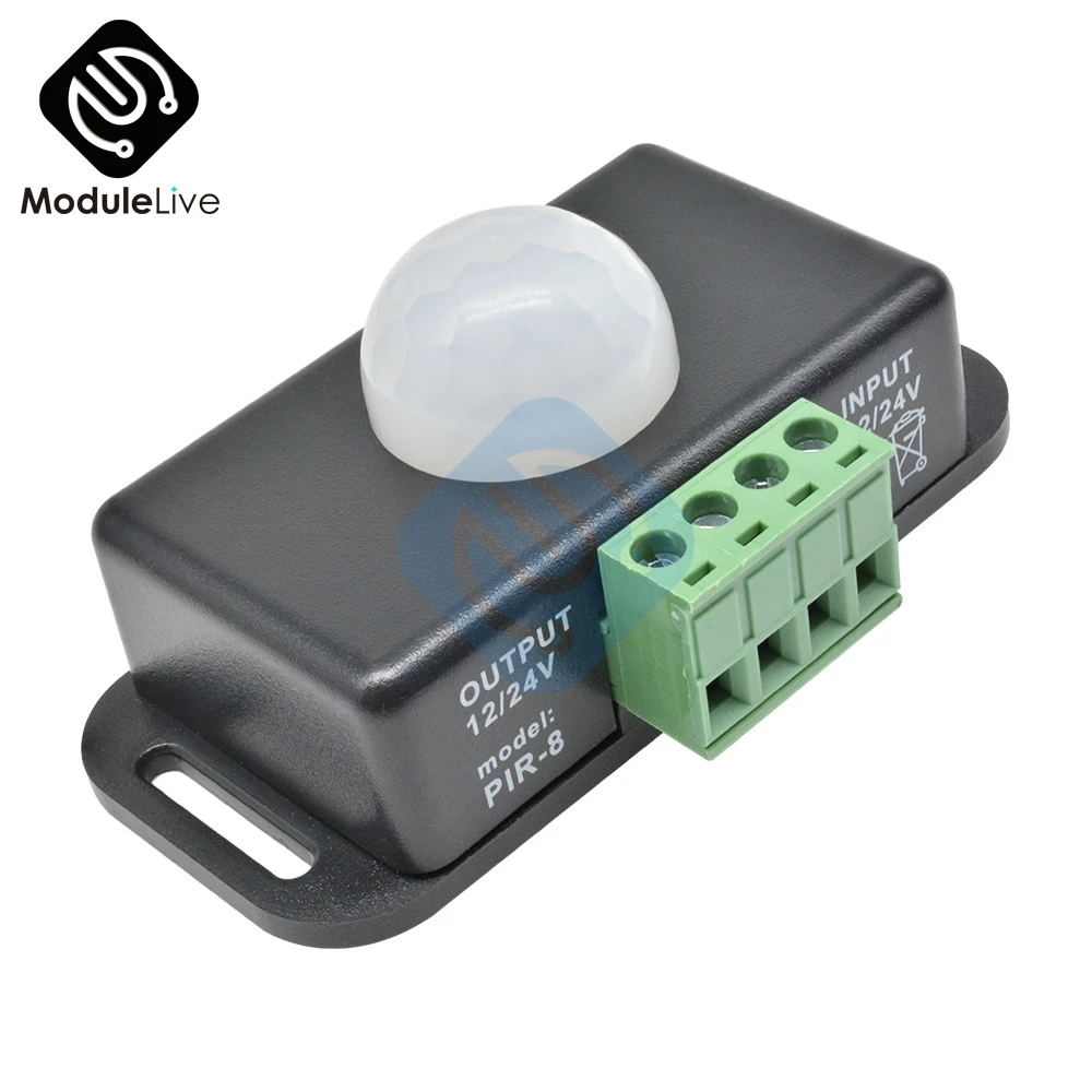 

Automatic DC 12V-24V 8A Infrared PIR Motion Sensor Switch For LED light Stylish