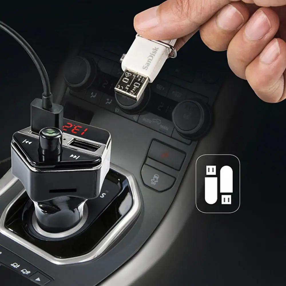 Автомобильный ЖК-дисплей Bluetooth MP3 музыкальный плеер комплект авто радио плеер Hands-free fm-передатчик зарядное устройство для телефонов Расширение MP3 USB/TF