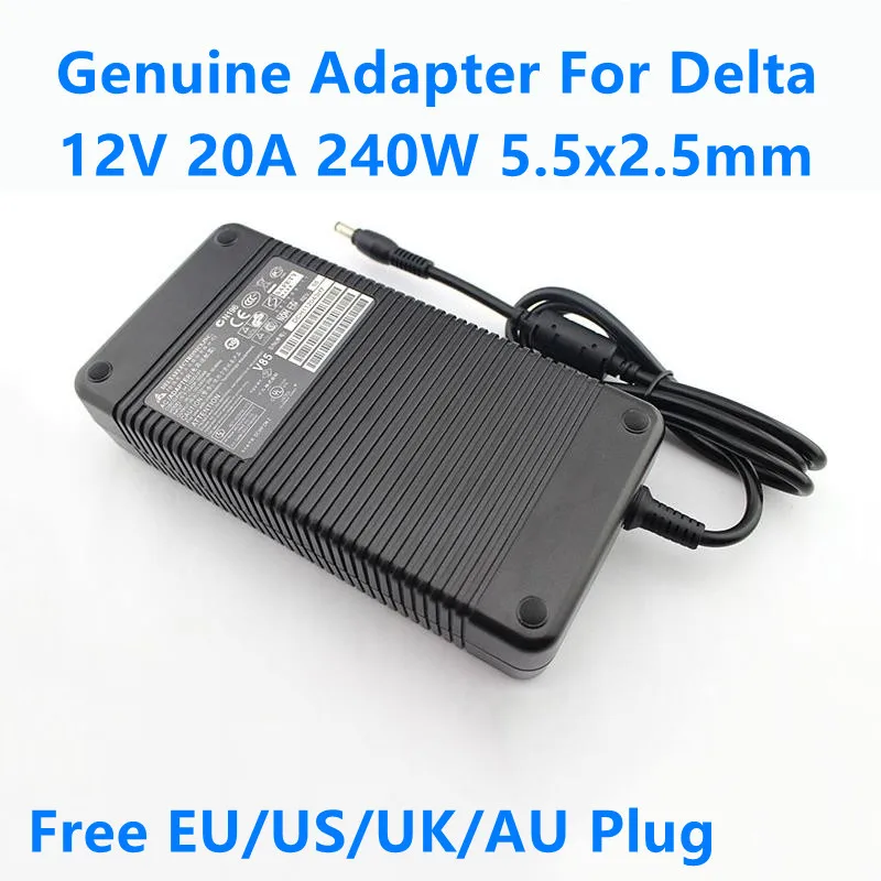 Genuine Delta Charger 240W 12V 20A 5.5x2.5mm AC Adapter For EADP-220AB B 341-0222-01 Laptop Power Supply Fit 18A | Компьютеры и офис