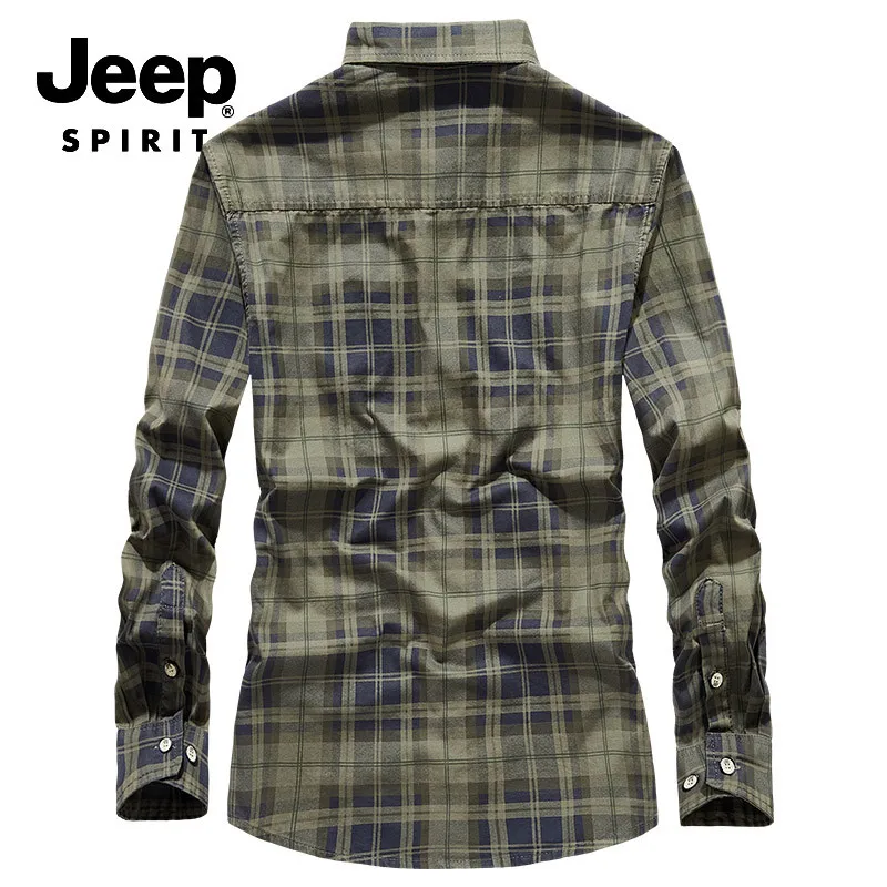 AFS ZDJP EEP рубашка для мужчин размера плюс M-5XL повседневные рубашки Camisa брендовые рубашки мужская клетчатая рубашка в стиле милитари для мужчин свободные