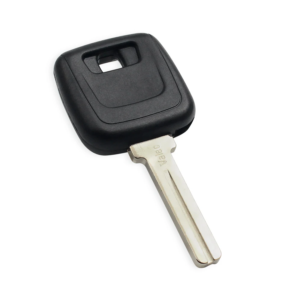 KEYYOU Replacement Transponder Chip Key Fob with Uncut Blade - Remote Key Shell Blank Case