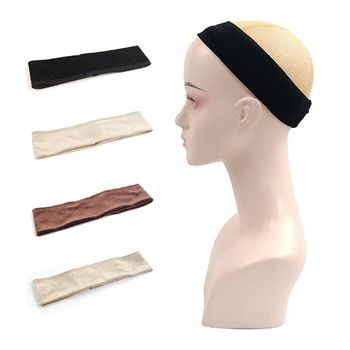 

Flexible Velvet Wig Grip Scarf Comfort Head Band Adjustable Fastern Wig Beige Dark Brown Black