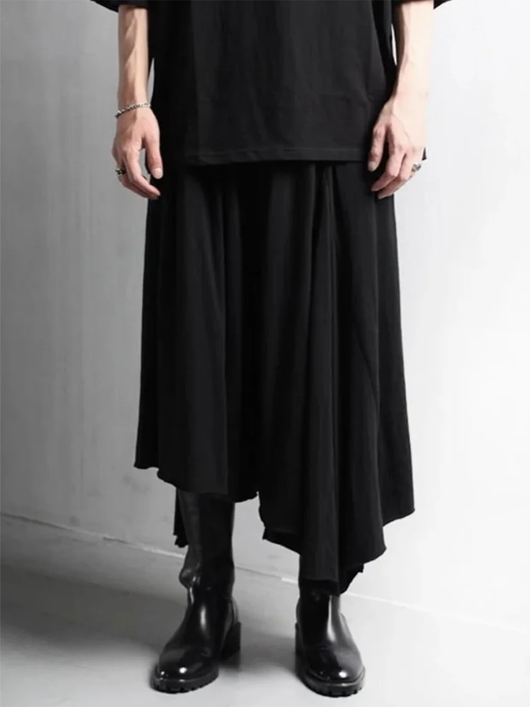 Men's Wide-Leg Pants Spring And Autumn New Yamamoto Style Personality Asymmetric Design Hip Hop Casual Loose Oversized Pants