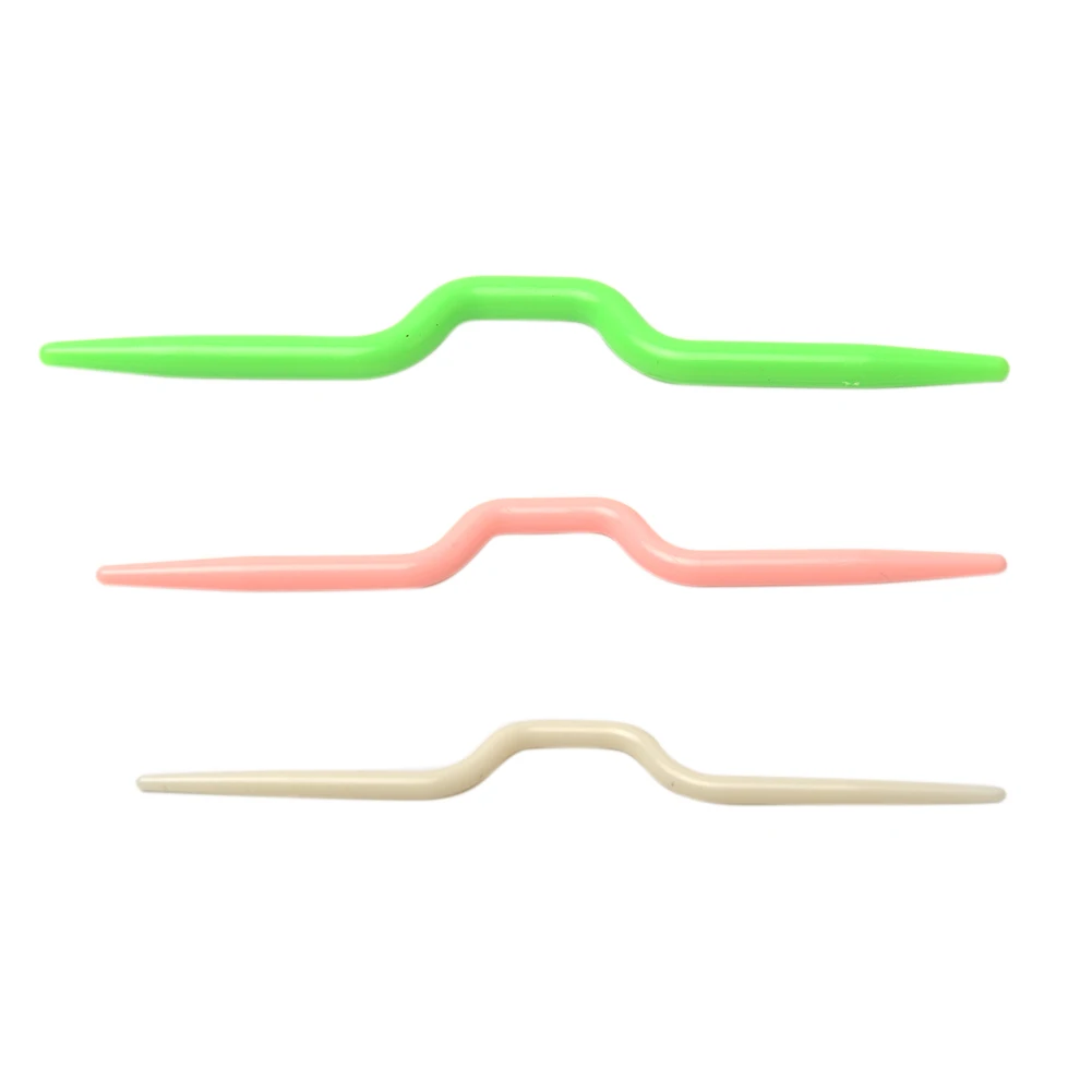

Plastic Twist Needle Sweater DIY Stitch Weaving Tools Holders Cable Crochet