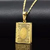 Gold Color Islam Allah Muslim Necklace Quran Book Openable Pendant Necklace Photo Locket Box Necklace Religion Islamic Jewelry ► Photo 3/6