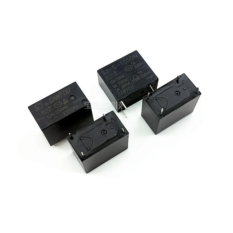 50 шт./лот реле SJ-S-105DM SJ-S-112DM SJ-S-124DM 5A 250VAC 4PIN