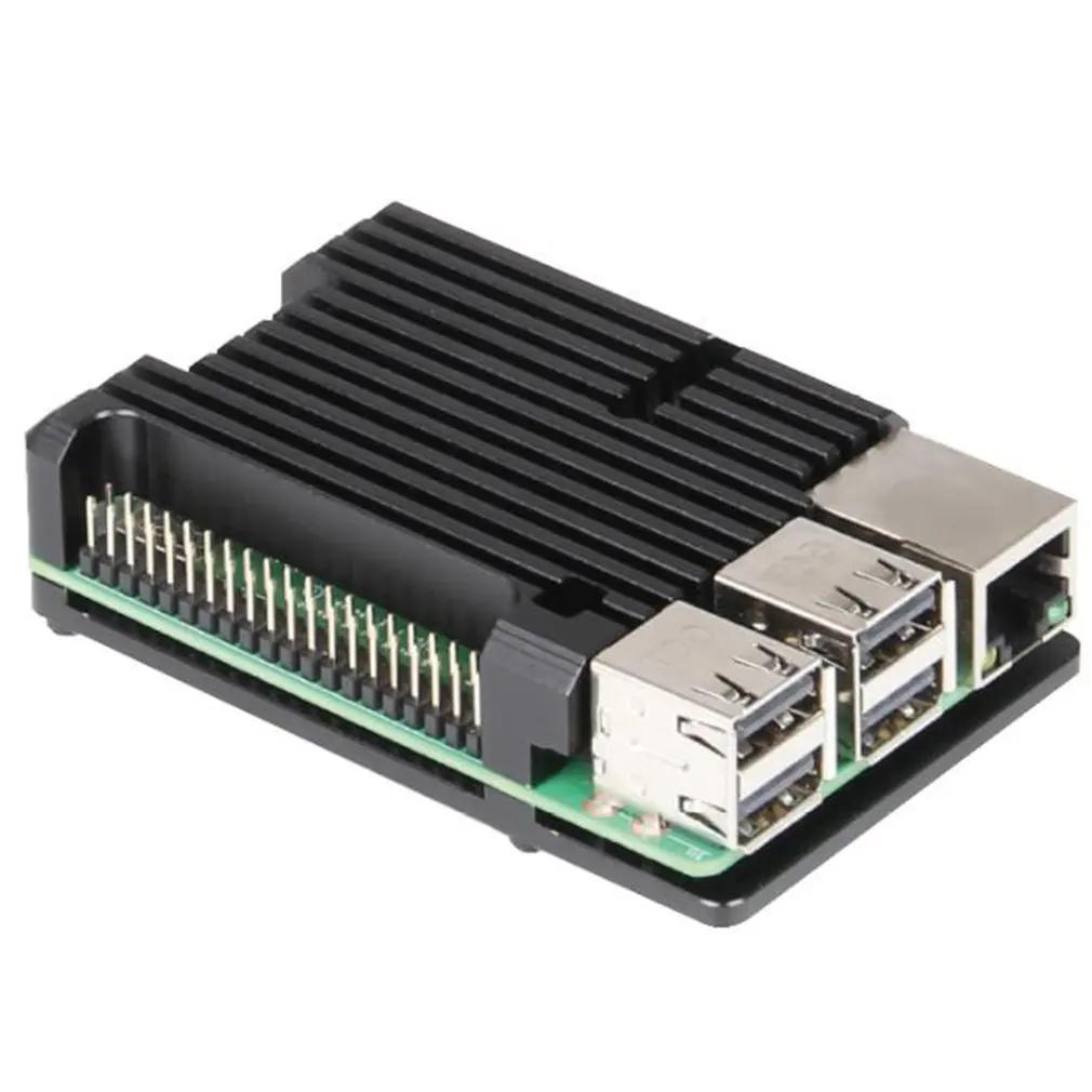 Для Raspberry Pi 3 алюминиевый чехол запасные части металлический корпус черный для RPI