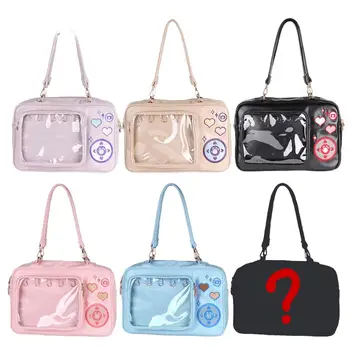 

Korean Sweet Lolita Camera Itabag Messenger Bag Japanese Soft Girl JK Uniform Backpack PVC Transparent Kawaii Shoulder Bags