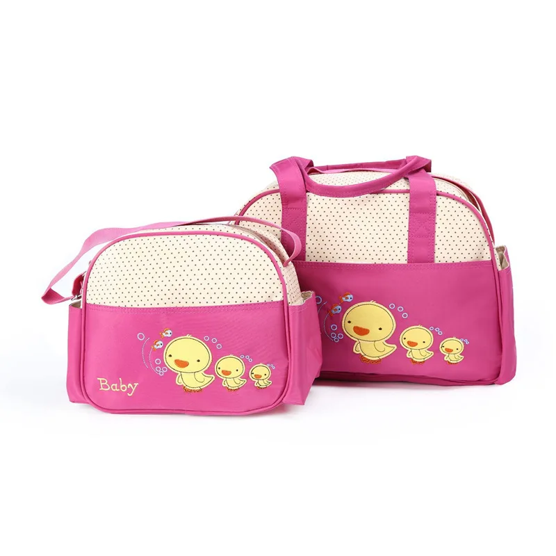

New Product Cute Cartoon Small Yellow Duck Mummy Bag 3 Piece Set Multi-Function Large Capacity Mother And Baby Shoulder Bag