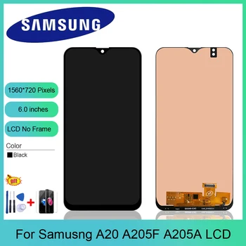 

For Samsung A20 LCD screen display with touch with frame assembly Replacement repair parts A205 A205F SM-A205F A205FN display