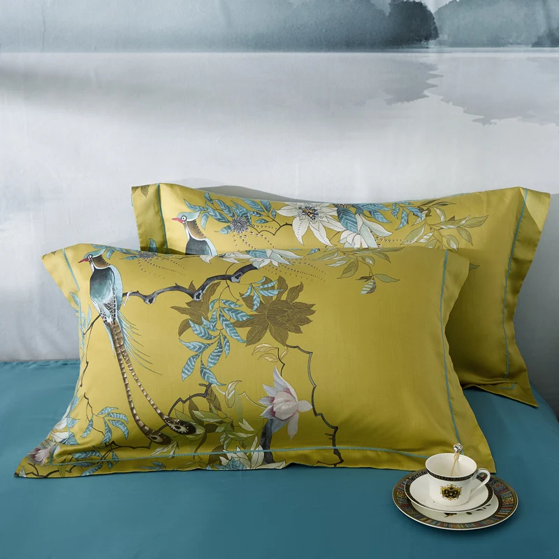 2pcs 100 Natural Silk Pillowcase High end quality Pure Silk Pillow Case A B double sided