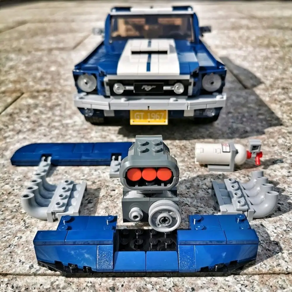 Fords Mustang лего technic Creator Expert Car Совместимость с Iegoset 10265 строительные блоки кирпичи образовательные модели игрушек