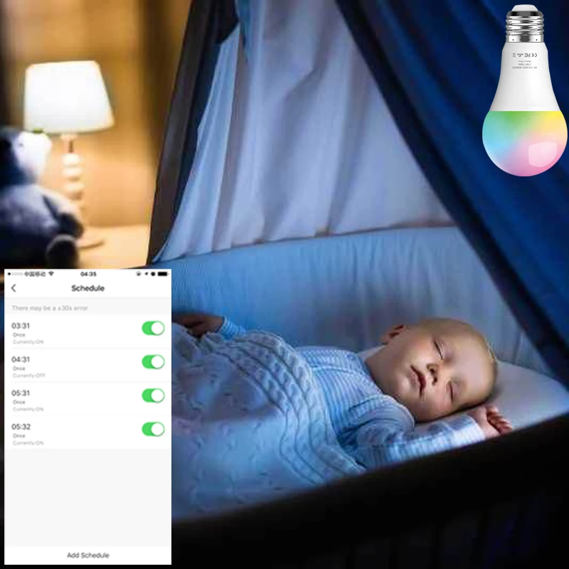 Лампа Tuya смарт-лампочка WiFi E27 совместима с Alexa Google Home IFTTT Tuya приложение таймер диммер для AC 100-240 В 7,5 Вт