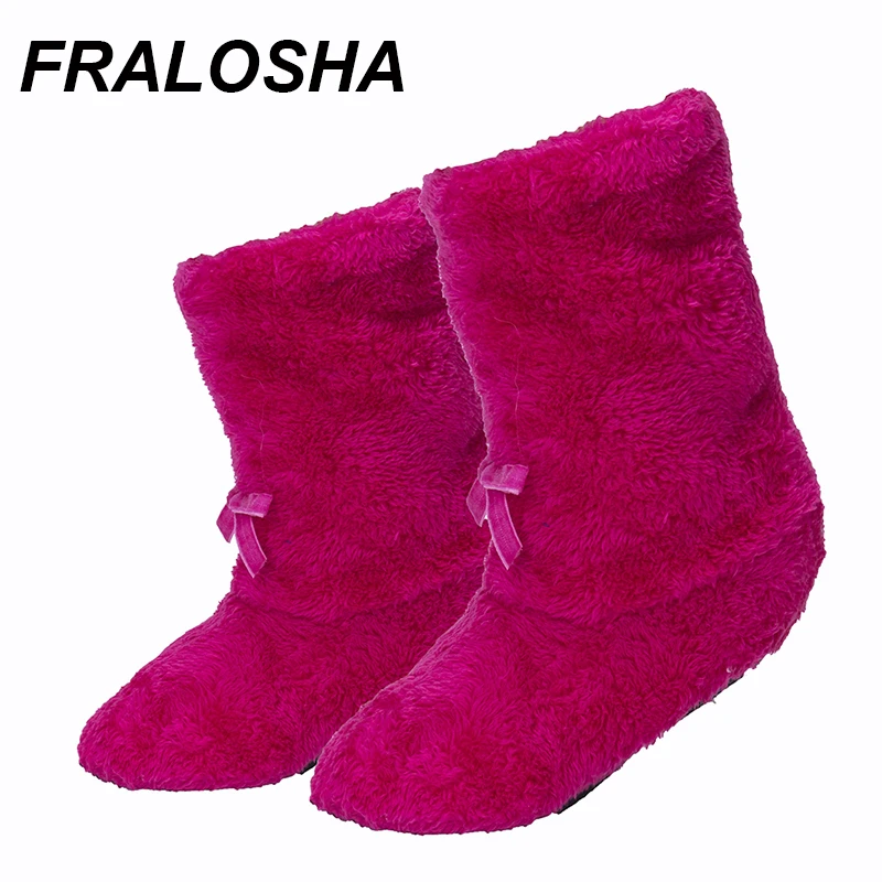 

FRALOSHA Children Short Boots Thick Plush Warm Indoor Boots Floor Shoes Women's Cotton-padded Shoes Non-slip Soft Bottom Shoes
